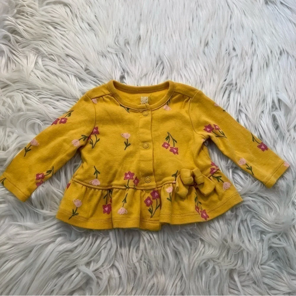 Just One You Made by Carter's Layering Cardigan Yellow Floral